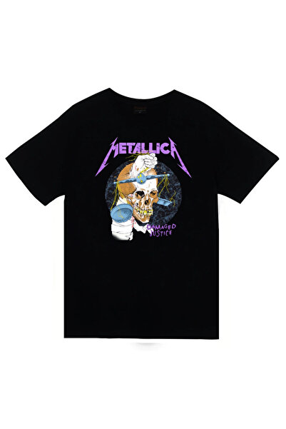 fame-stoned Metallica Printed Unisex 100% Cotton Black T-Shirt