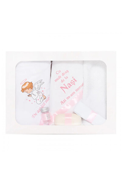 Flashmarket Baptismal kit with angel, printed, 6 pieces, FLSH
