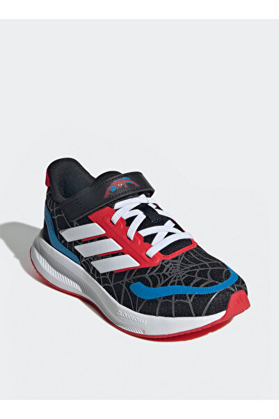 adidas حذاء رياضي للأولاد من رنفالكون بتصميم سبايدرمان، مزود بشريط لاصق.