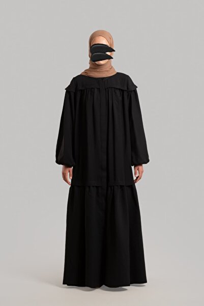 Lemaye Sare Modal Elbise - Siyah