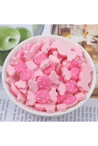 Pink Nails Set de decorațiuni pentru unghii 3D cu bomboane roz