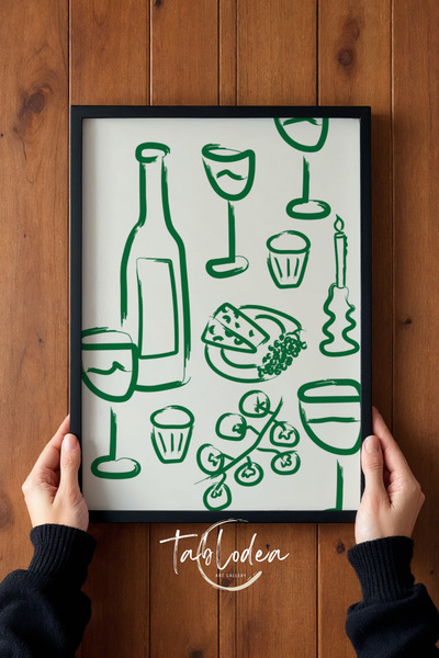 tablodea Poster înrămat cu artă minimalistă în linii, ilustrație artistică, d...