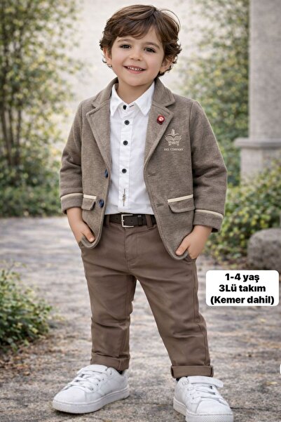 berkMICIRIK Premium Boys' Special Day & Holiday Set 100% Cotton - Shirt Jacke...