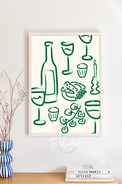 tablodea Poster înrămat cu artă minimalistă în linii, ilustrație artistică, d...