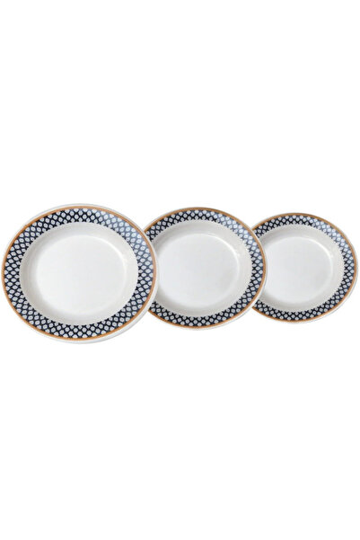 ELEVATION Elegant Blue Melamine Dinner Set – 18 Pieces