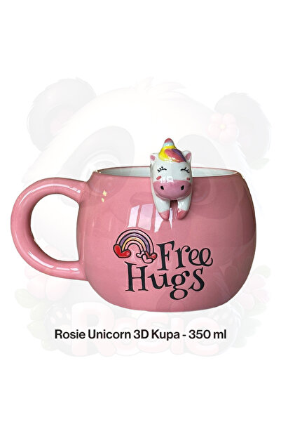 ROSIE Unicorn Figürlü 3D Seramik Kupa 350 ml