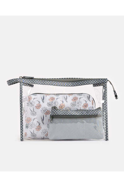 REDTAG Women White Cosmetic Bag Set (Pack of 3)