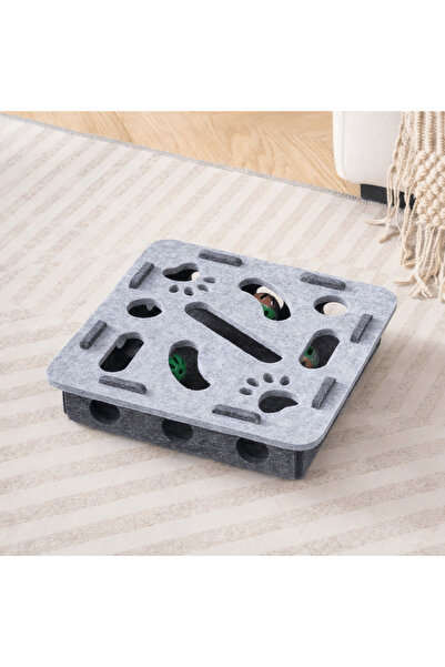 Marka صندوق ترفيه القطط التفاعلي - لعبة الذكاء والنشاط مع ميزات الحفر والخدش