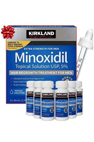 Kirkland Signature علاج كيركلاند لنمو الشعر، 6 قطع، مينوكسيديل 5%، قوة إضافية
