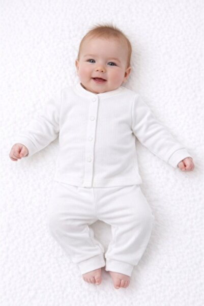 Superbaby Σετ 2 τεμαχίων για μωρά, από βαμβακερό ύφασμα με ραβδώσεις – Μπλούζ...