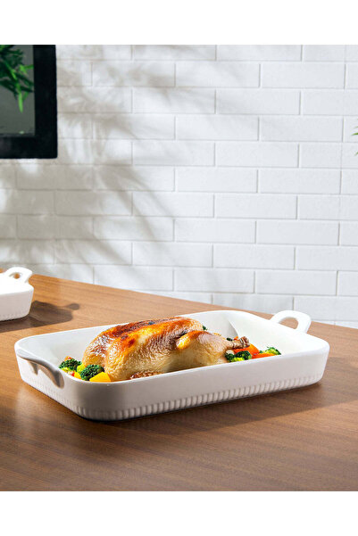 REDTAG White Rectangular Porcelain Baking Dish (Large)