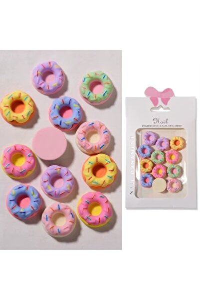 Pink Nails 3D Donuts Nail Art Set