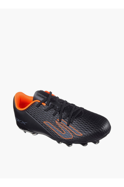 SKECHERS حذاء كرة قدم للأولاد الصغار من فئة الشباب، برباط، مناسب للأرضيات الص...
