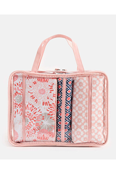 REDTAG Women Pink Cosmetic Bag Set (Pack of 3)