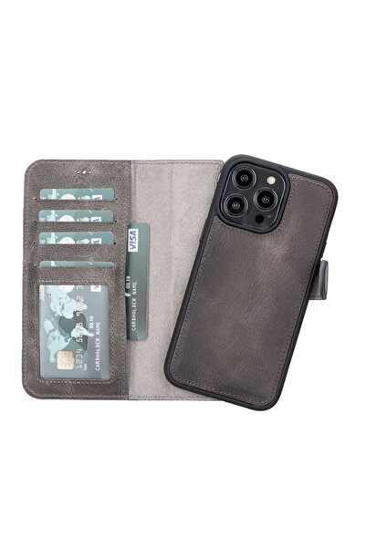 PLM iPhone 14 Pro Max Compatible Leather Wallet Case Mwwn Vs4Ef