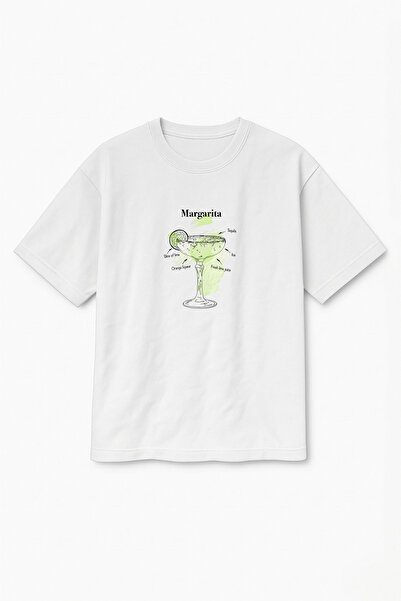 Altair Tr Oversized Unisex Margarita Cocktail Printed T-Shirt Tee Shirt