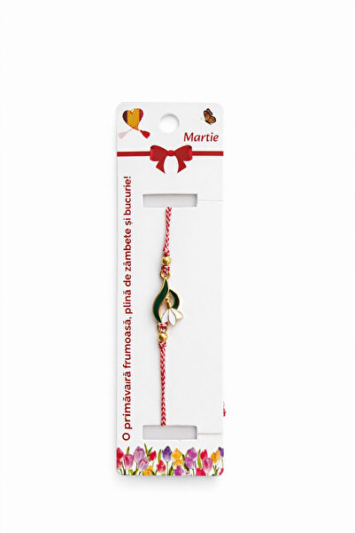 OEM Set of 12 Martisor Bracelets Golden Snowdrop Symbol of Spring Luck