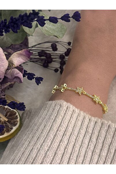 My Life Accessory سوار ذهبي نسائي من Xuping مزين بنجمة وحجر أنيق