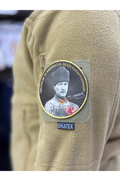KOMANDO PAZARI Atatürk patch "Özgürlük Bağımsızlık Benim Karakterimdir" yazılı ULTRA 3D KABARTMALI arma Peç