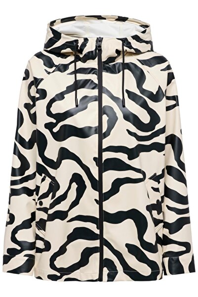 ONLY Women's Onlelisa Aop Hooded Short Raincoat