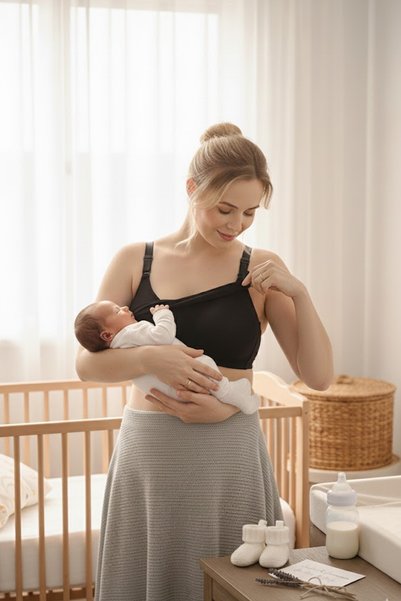 BABYİLAY حمالة صدر للرضاعة الطبيعية بدون كبسولات من القطن الممشط