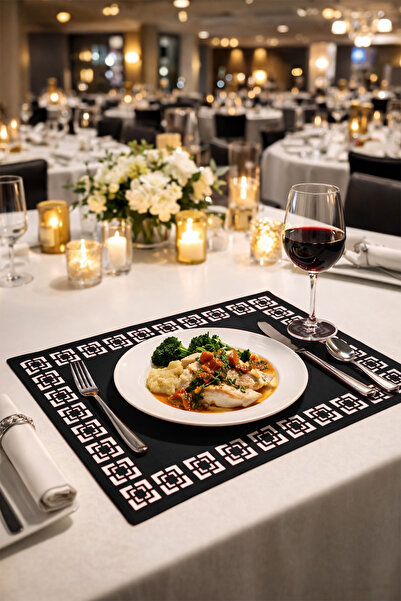 Morika Hotel & Home Textile طقم خدمة أمريكي من الجلد الصناعي مكون من 6 قطع من...