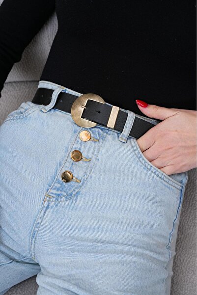 MODAM HİFA Oval Antique Buckle Vintage Style Women's Belt Trouser Belt Dress ...