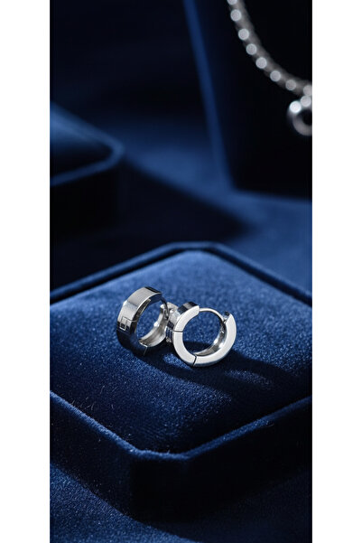 JewAksesuar Silver Color Steel Earrings