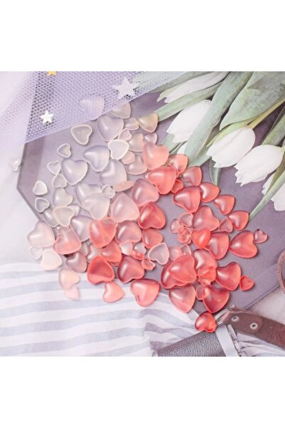 Pink Nails 3D Heart Set Sunlight Peach