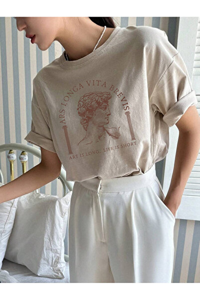 uyguntarz Unisex Ars Longa Vita Brevis cu imprimeu Design tricou