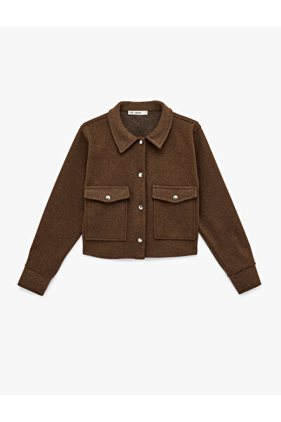 Koton Зручна класична куртка-бомбер з кишенями та ґудзиками