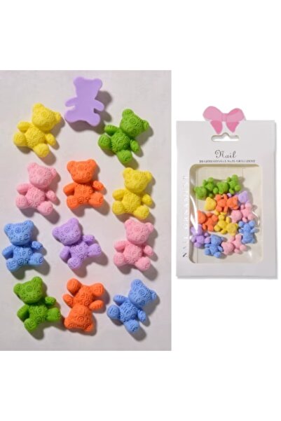 Pink Nails 3D Bear Nail Art Set