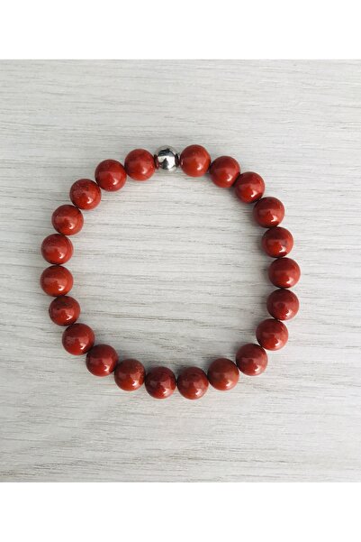MK tasarım Real Red Jasper Stone - Pearl Bracelet – Mkt.1.101.43- the Stones ...