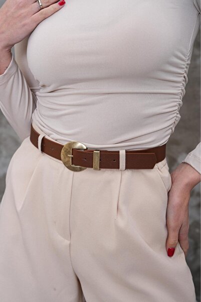 MODAM HİFA Oval Antique Buckle Vintage Style Women's Belt Trouser Belt Dress ...