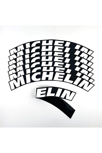Michelin Lastik Yazısı 8 Adet + Yapıştırıcı Oto Lastik Sticker