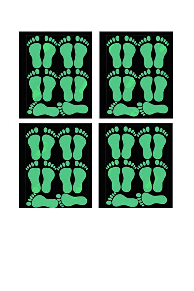 OEM Set of 20 fluorescent wall stickers, sole pattern, 12 x 5.5 cm, vinyl, pa...