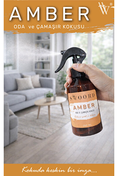 SWOORD Amber Oda Ve Çamaşır Spreyi Oda Kokusu Oda Spreyi 250ml