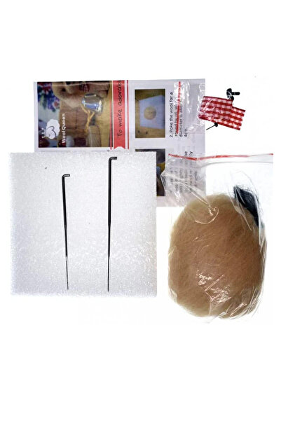 OEM Set of 4 sewing accessories, dog model, wool, metal, foam, multicolor