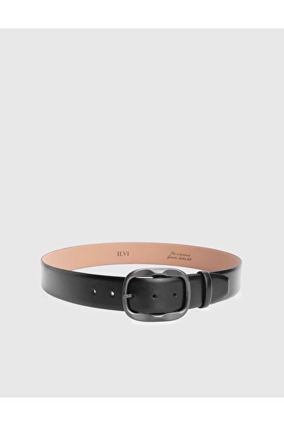 İLVİ Verton Genuine Analine Leather Black Men's Belt