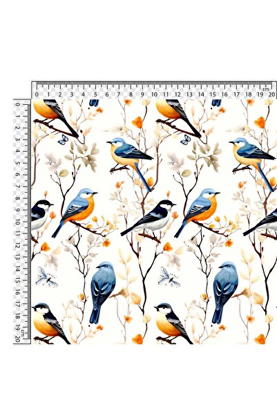 podyum baskı Bird Patterned Digital Printed Upholstery Sofa Fabric, Throw Pil...