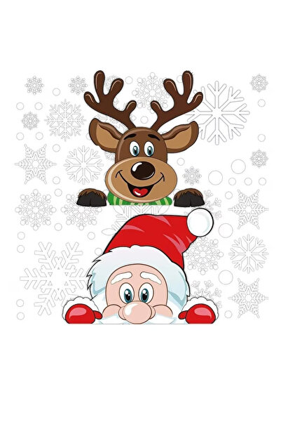 OEM Set of 300 Christmas window stickers, PVC, multicolor