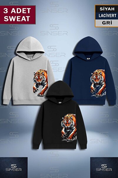 SS SİNSER Φούτερ με στάμπα  "3ΛΟΥ " με "ΠΑΝΤΣΑ ΤΑΪΓΡΗΣ " στο πλάι