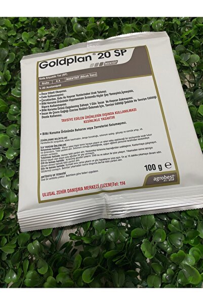 AGROBEST GOLDPLAN 20 SP 100 GR ZENK YAPRAK BİTİ BEYAZ SİNEK(BÖCEK)İLACI AĞAÇL...