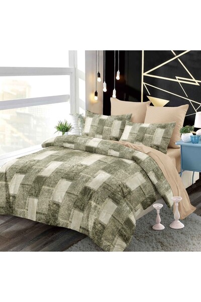 OEM Lenjerie de pat cu elastic 180x200 pentru pat dublu 2 persoane, 6 piese, ...