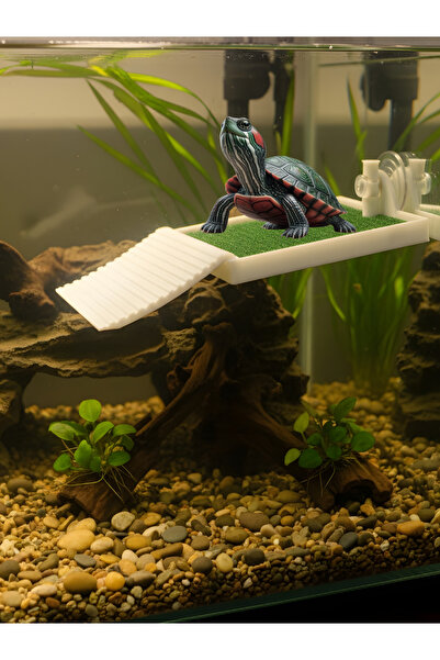 Akvaryum Kaplumbaga Rampası ◆ S BOY ◆ Ayarlanabilir Kaplumbaga Rampsı ◆ Su Se...