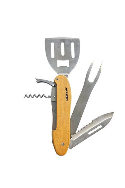 Green Lion Multifunction 5-in-1 BBQ Tool Set with Knife