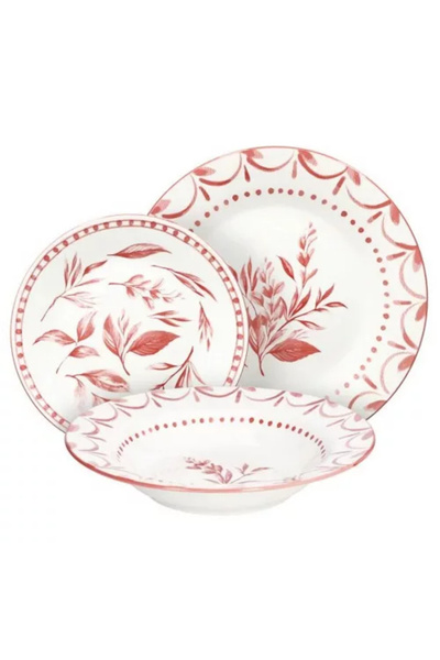 Perfect Home TOGNANA Olimpia NEW CORAL LOIRA porcelain dinnerware set – 18 pi...