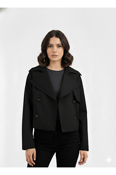 EQ MODA Kadın Kısa Trençkot