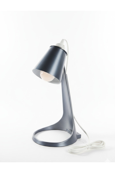 LUBIKO STUDIO Modern Ofis Çalışma Masası Lambası - Gri Şık Tasarım Gece Lamba...