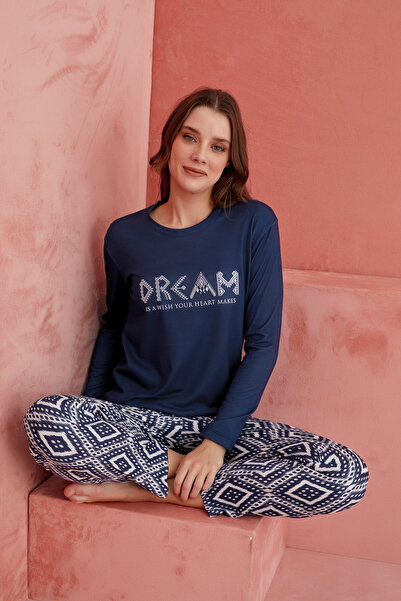 ELİTOL Women'S, Patterned Thermal Pajama Set